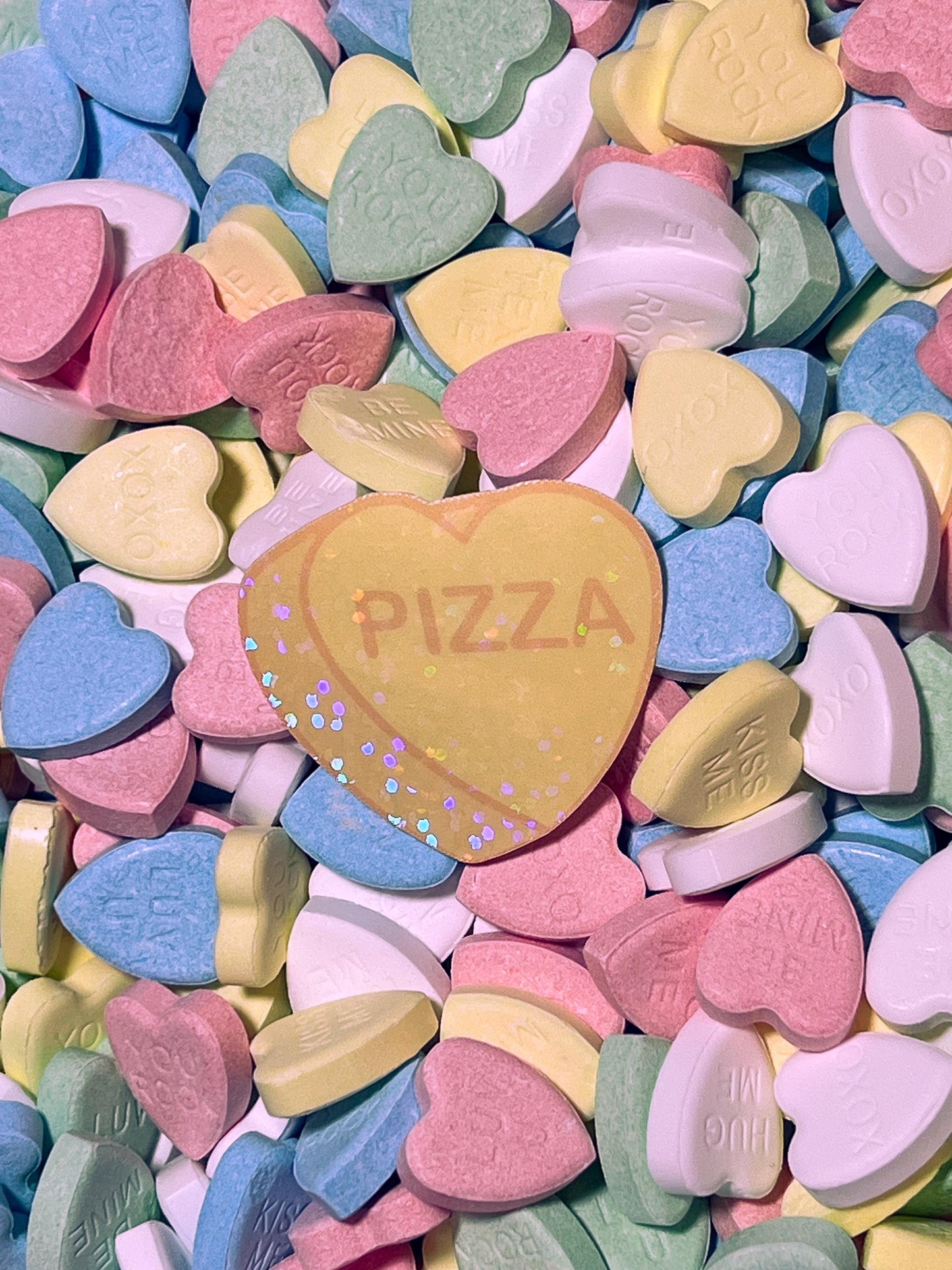 Food/Drink Themed Candy Hearts Stickers