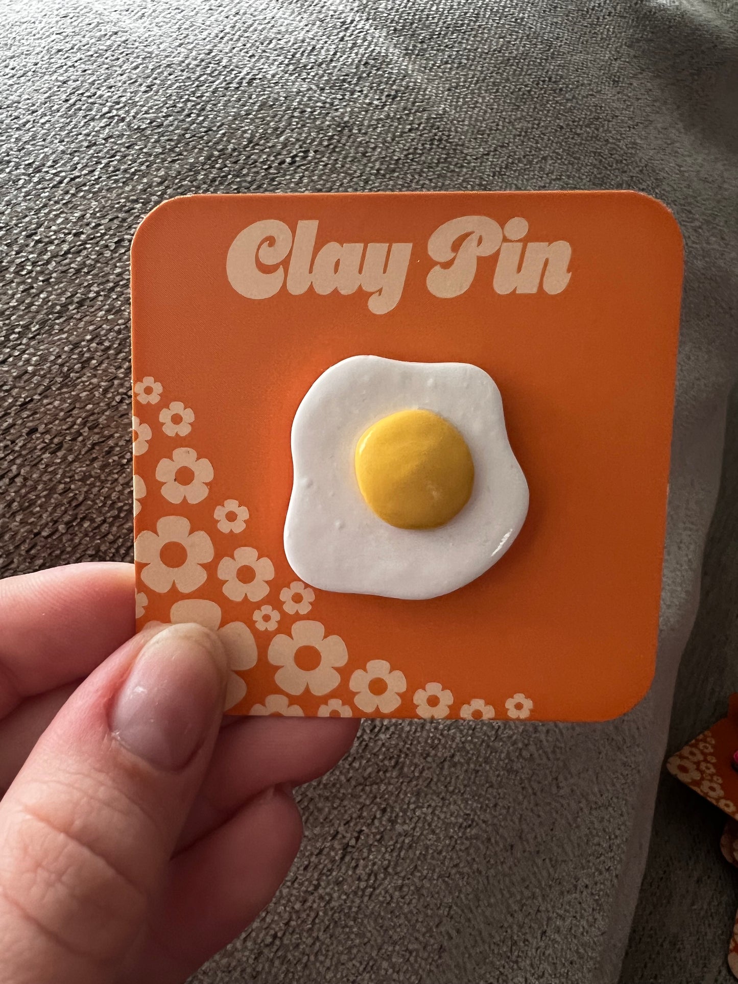 Egg Clay Pin