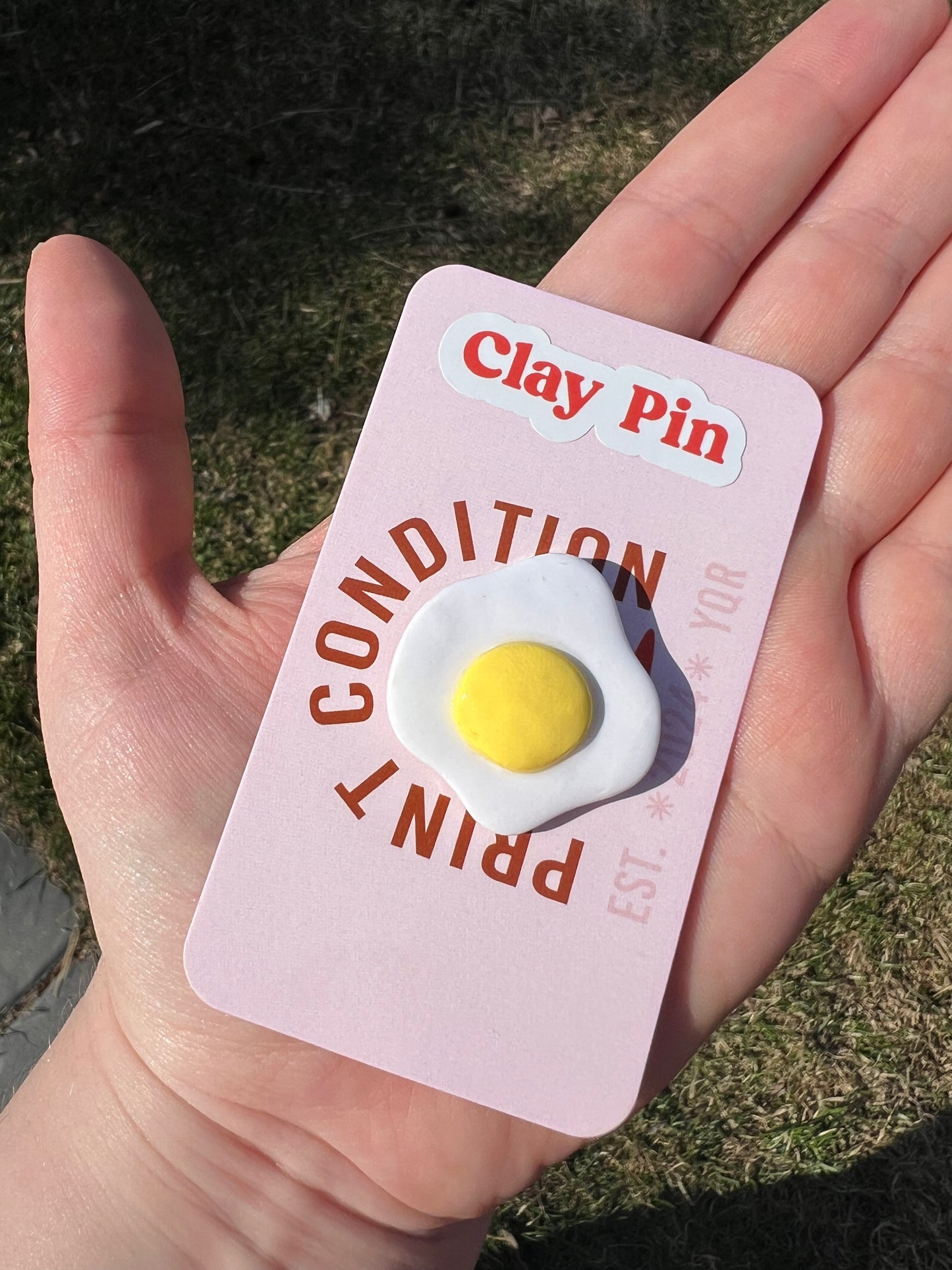 Egg Clay Pin