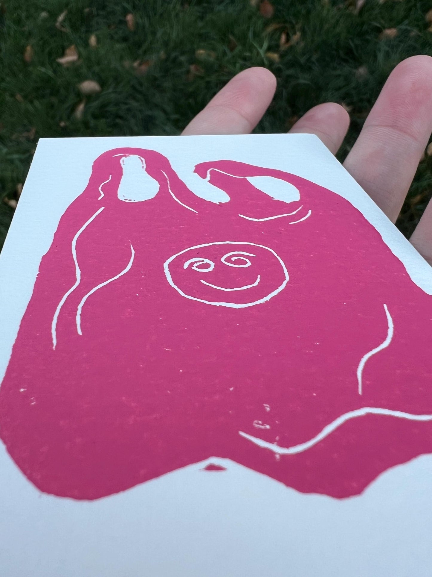 Plastic Bag Lino Block Print