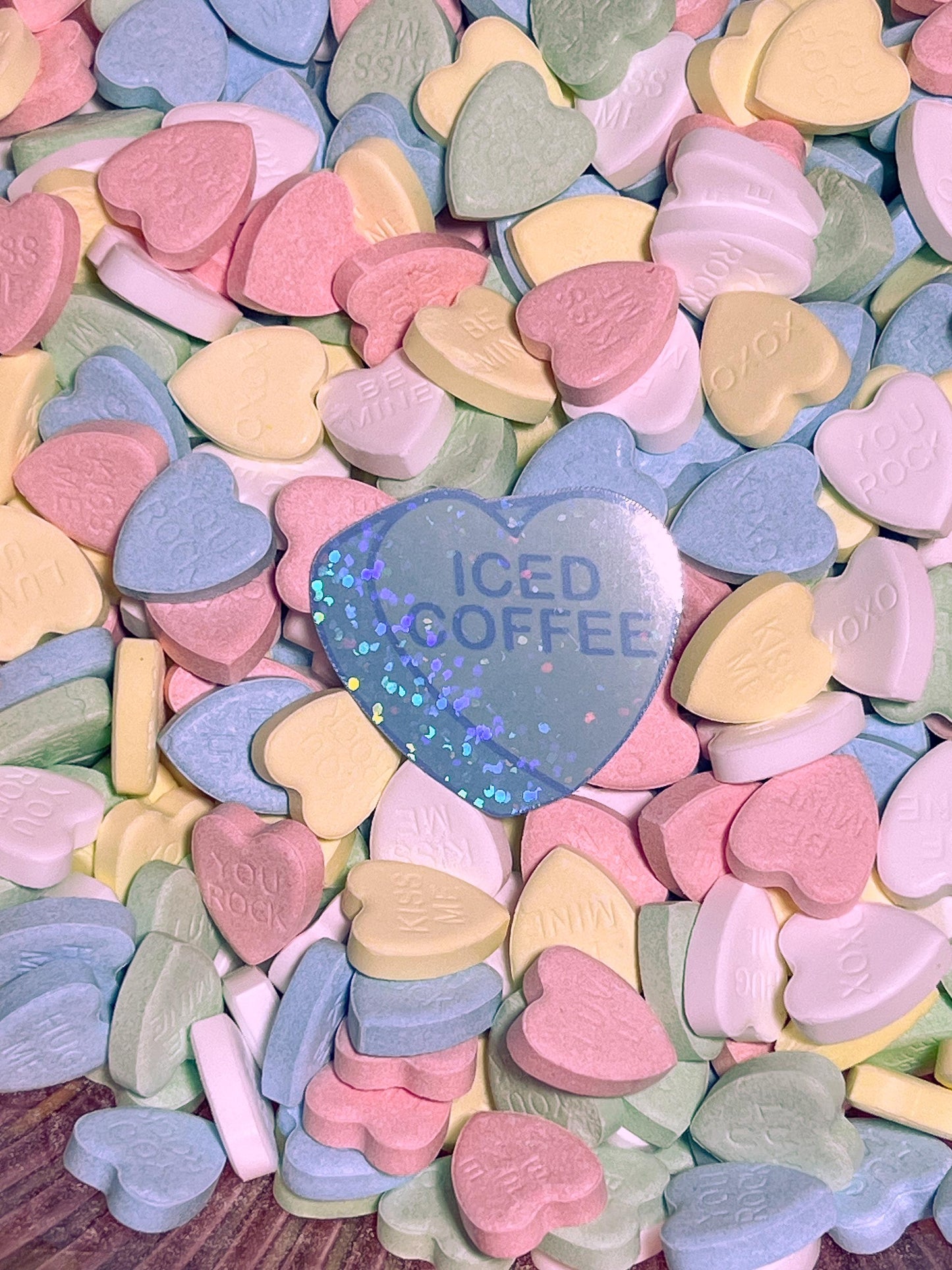 Food/Drink Themed Candy Hearts Stickers