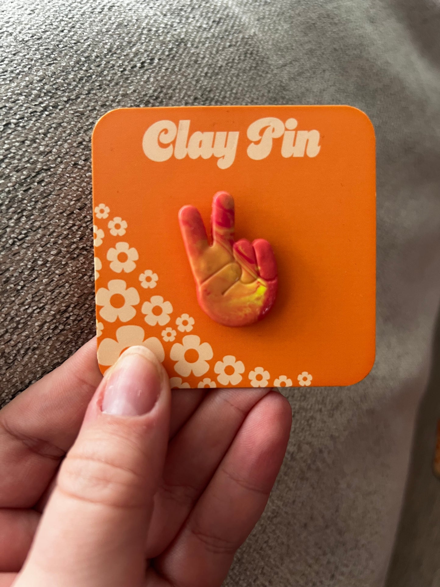 Peace Clay Pin