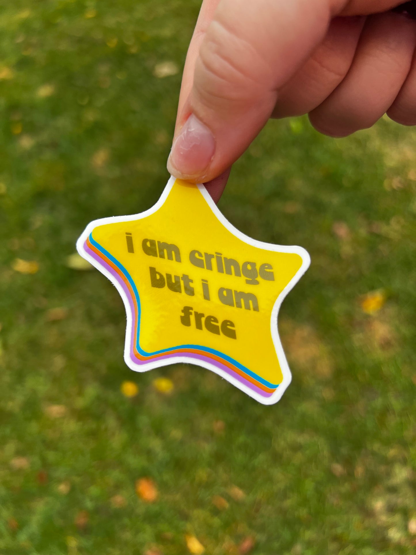 I am cringe but I am free Sticker