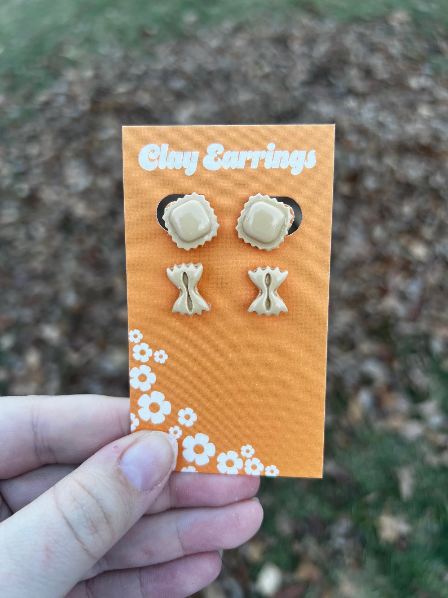 Pasta and Garlic Earrings