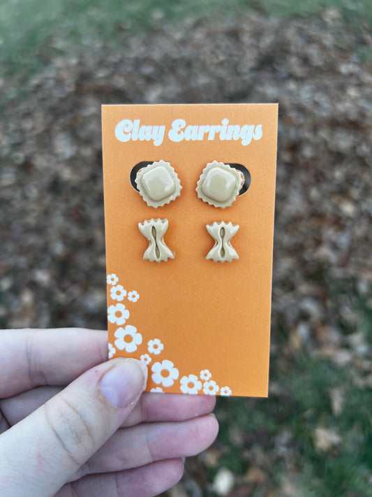 Pasta and Garlic Earrings