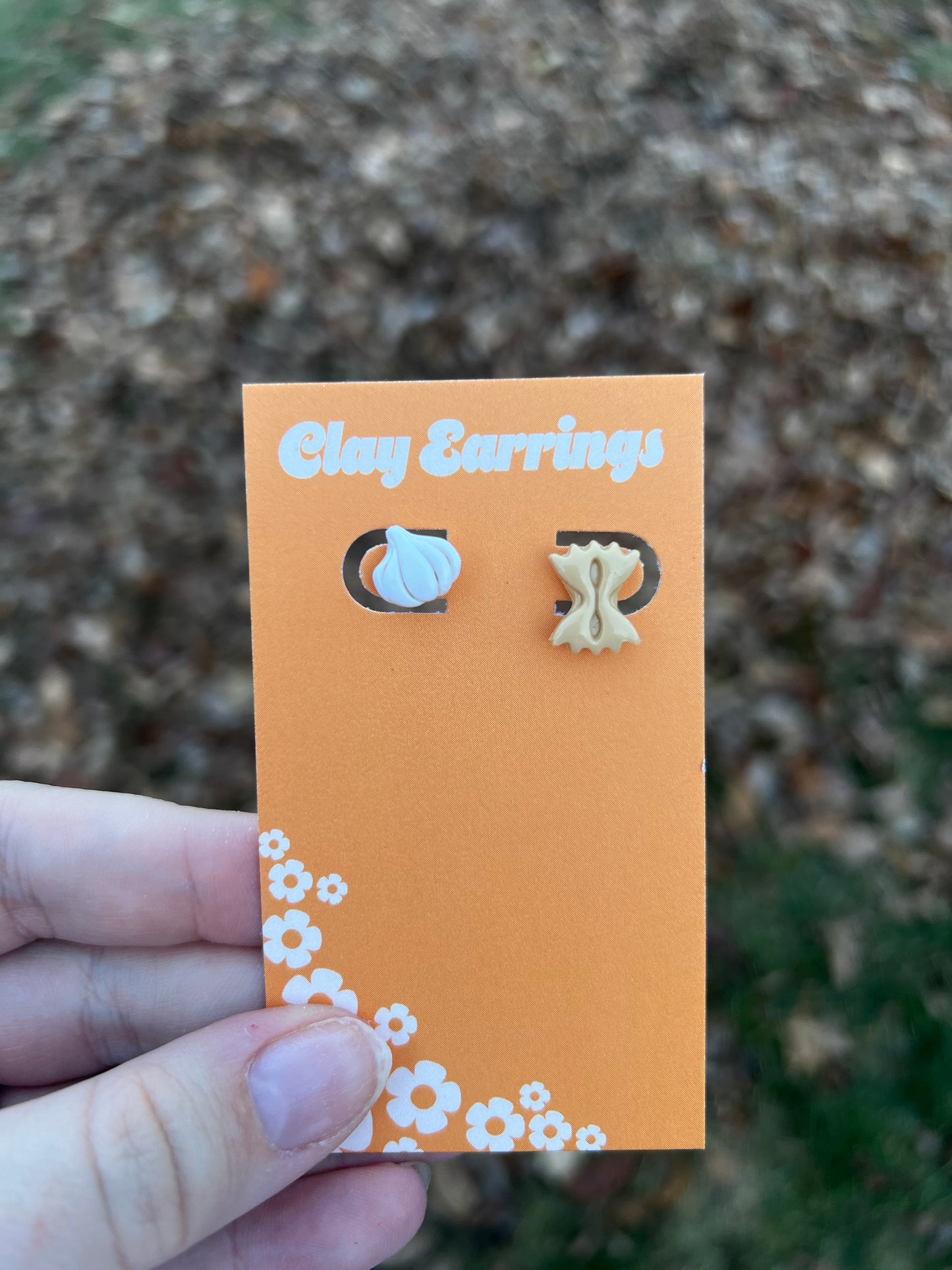Pasta and Garlic Earrings