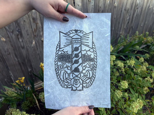 Beacon Lino Block Print
