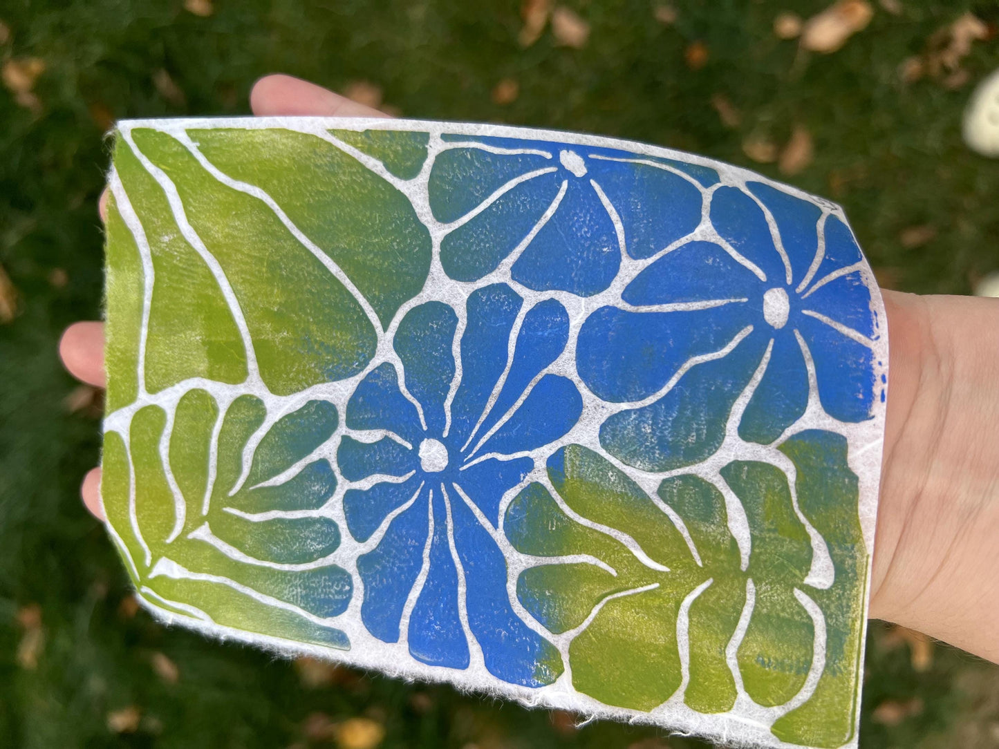 Botanical Print Linocut Block Print