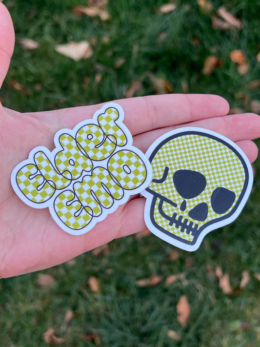 Elder Emo and Skull Stickers