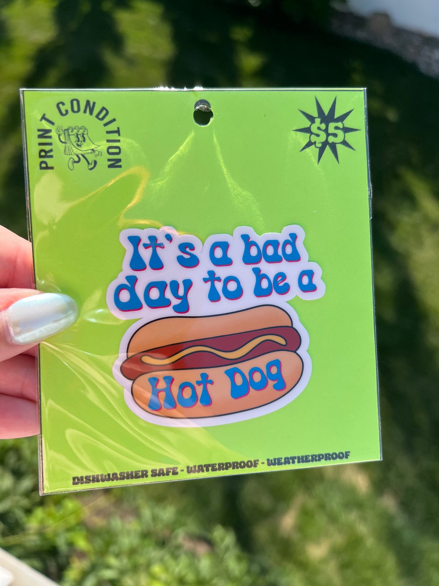 It's a bad day to be a hotdog Sticker
