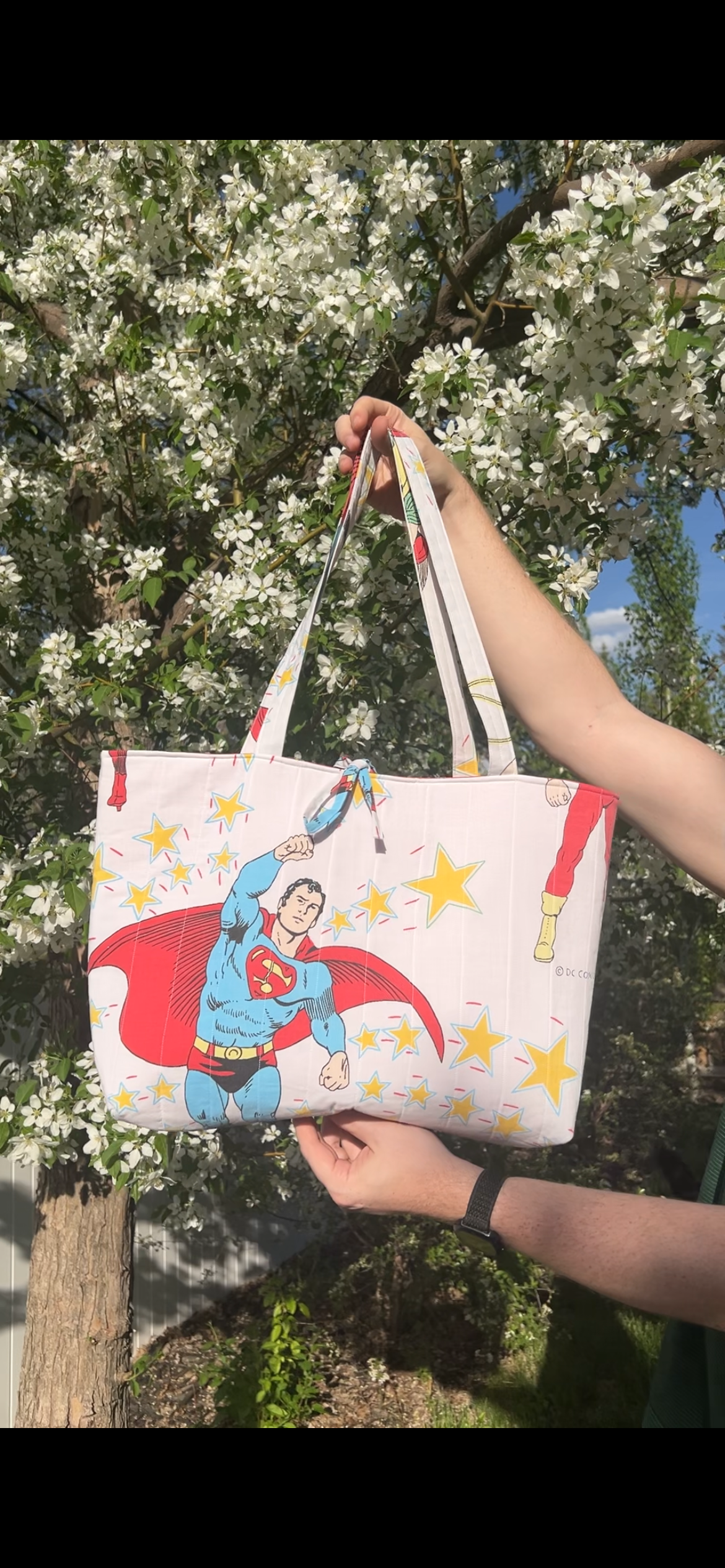 Man that is Super - Upcycled Tote Bag