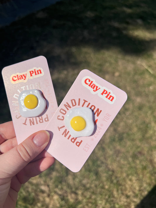 Egg Clay Pin