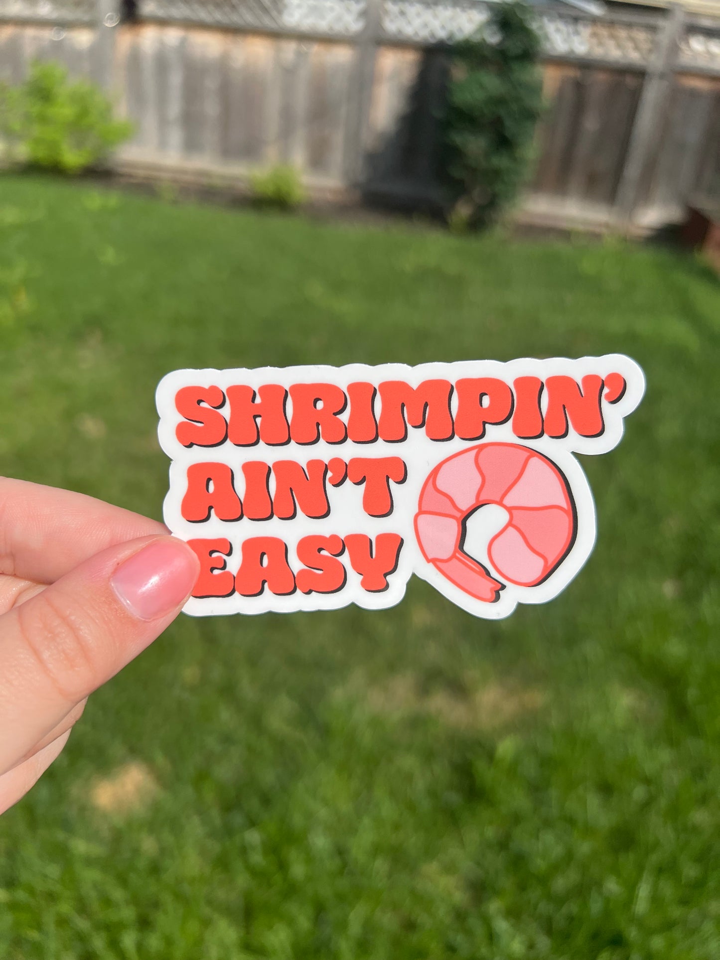 Shrimpin' ain't easy Sticker