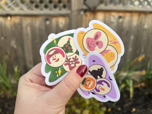 Seasonal Sugar Cookies, individual or 3 pack Stickers