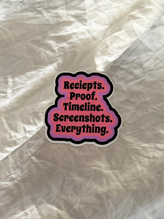 Heather Brought Receipts Quote Sticker