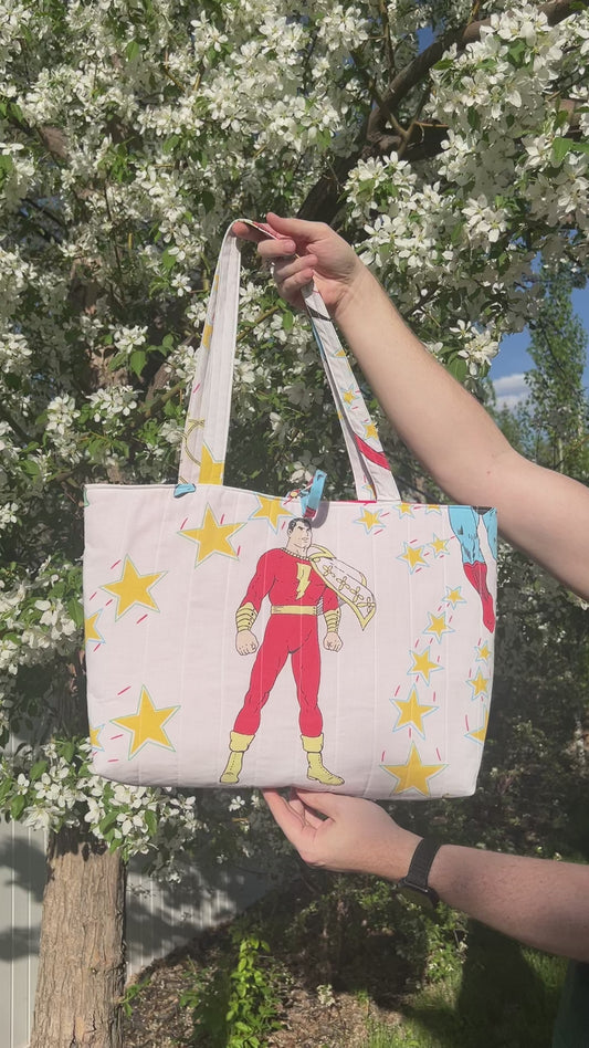 Man that is Super - Upcycled Tote Bag
