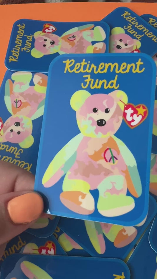 Beanie Baby Retirement Fund Sticker